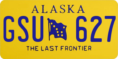 AK license plate GSU627