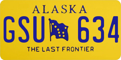 AK license plate GSU634