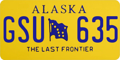 AK license plate GSU635