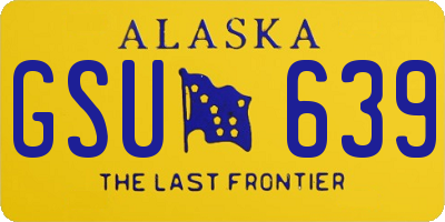 AK license plate GSU639