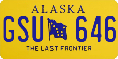 AK license plate GSU646