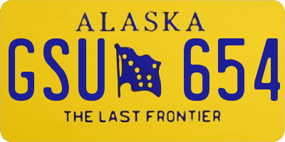 AK license plate GSU654