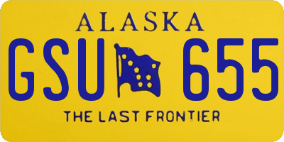 AK license plate GSU655
