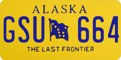 AK license plate GSU664