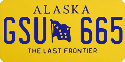 AK license plate GSU665