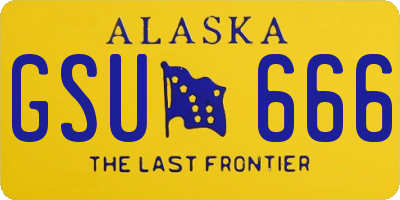 AK license plate GSU666