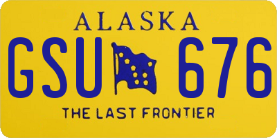 AK license plate GSU676