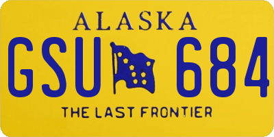 AK license plate GSU684