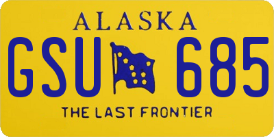 AK license plate GSU685