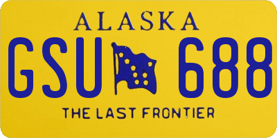AK license plate GSU688
