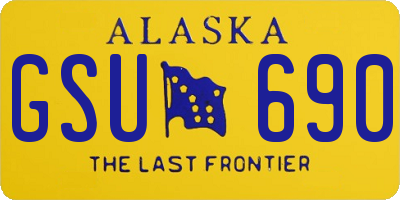 AK license plate GSU690