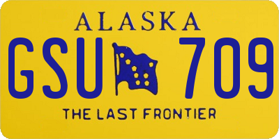 AK license plate GSU709