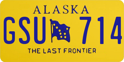 AK license plate GSU714