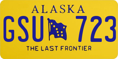 AK license plate GSU723