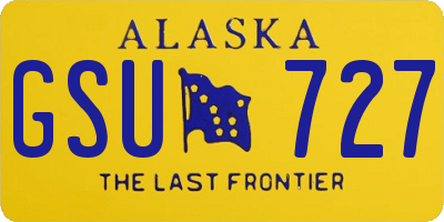 AK license plate GSU727
