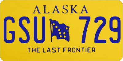 AK license plate GSU729