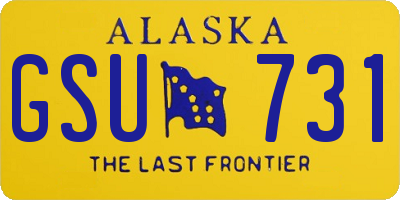 AK license plate GSU731