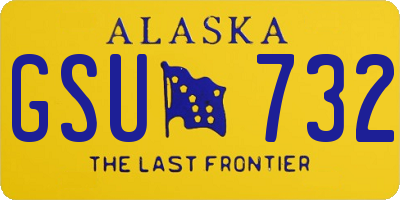 AK license plate GSU732