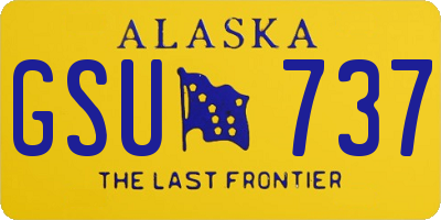 AK license plate GSU737