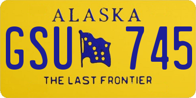 AK license plate GSU745