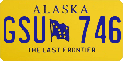 AK license plate GSU746