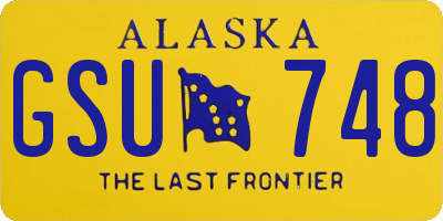 AK license plate GSU748