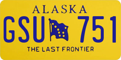 AK license plate GSU751