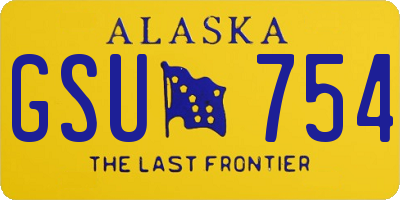 AK license plate GSU754