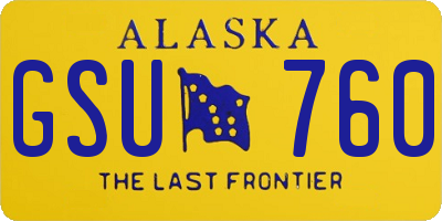 AK license plate GSU760