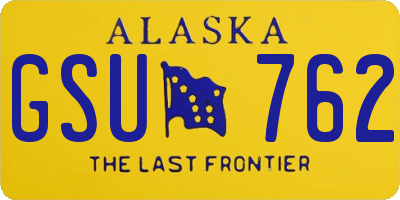 AK license plate GSU762