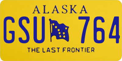 AK license plate GSU764