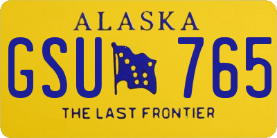 AK license plate GSU765