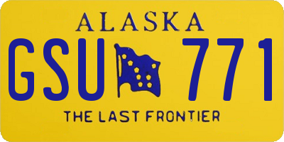 AK license plate GSU771