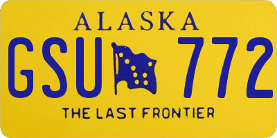 AK license plate GSU772