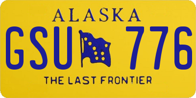AK license plate GSU776
