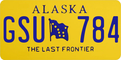 AK license plate GSU784