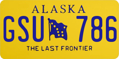 AK license plate GSU786