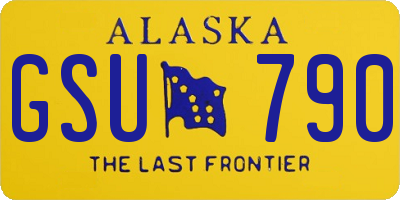 AK license plate GSU790