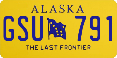 AK license plate GSU791