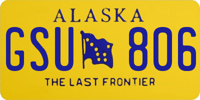 AK license plate GSU806