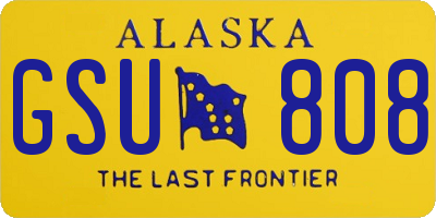 AK license plate GSU808