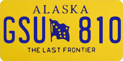 AK license plate GSU810