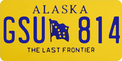 AK license plate GSU814