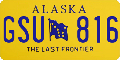 AK license plate GSU816