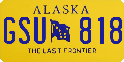 AK license plate GSU818