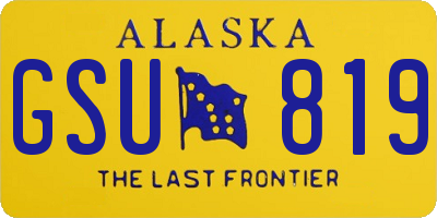 AK license plate GSU819