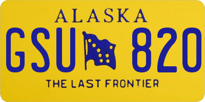 AK license plate GSU820