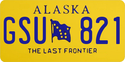 AK license plate GSU821