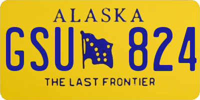 AK license plate GSU824