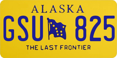 AK license plate GSU825